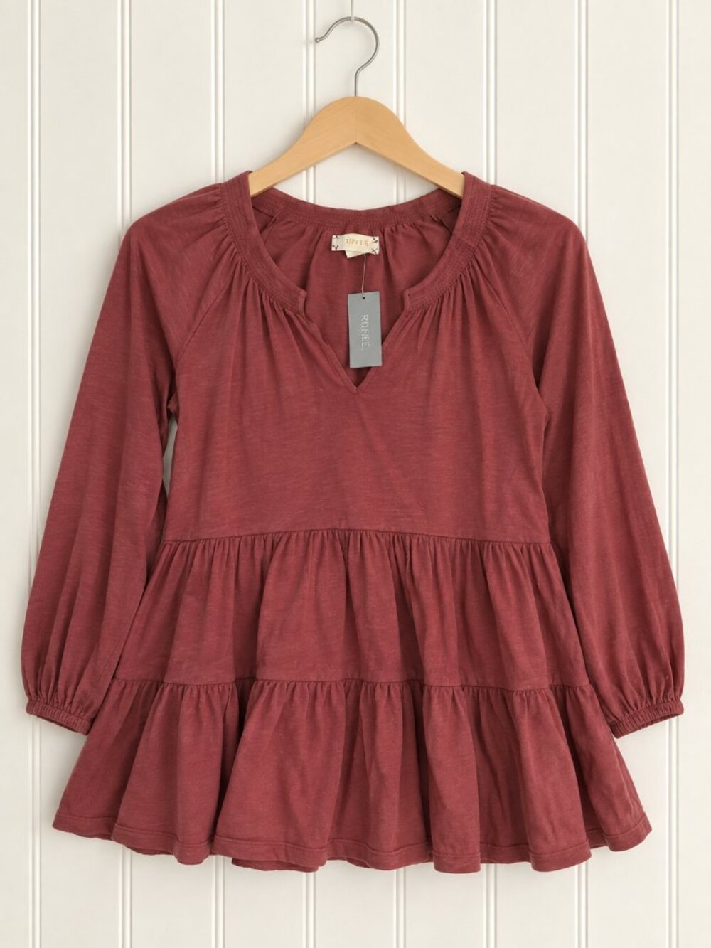 Anthropologie Maeve Isola Tiered Babydoll Top Petite XS NWT